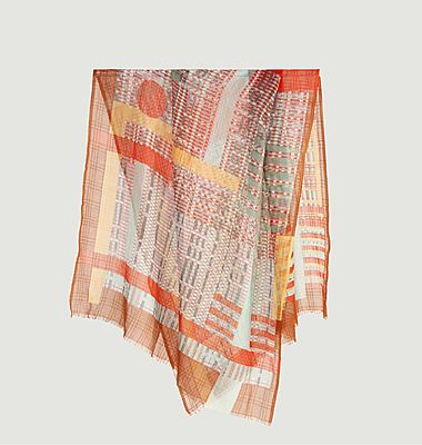Rachel scarf in cotton and silk