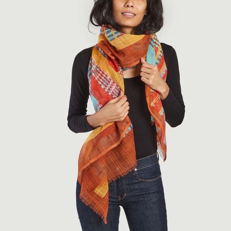 Rachel scarf in cotton and silk - Mapoésie