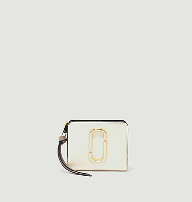 Portefeuille The Snapchot Mini Compact en cuir saffiano 
