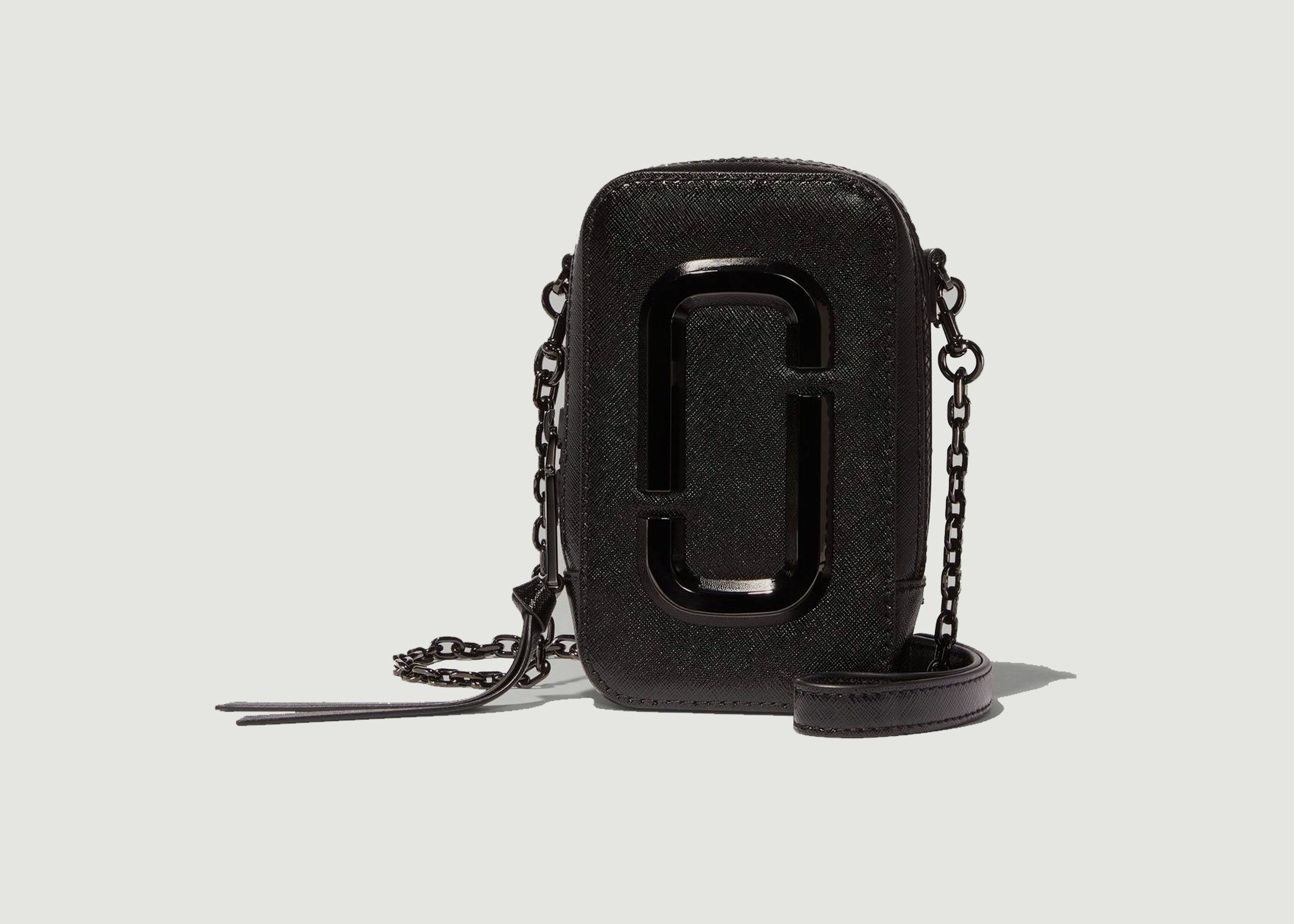 MARC JACOBS: The Softshot bag in hammered leather - Black