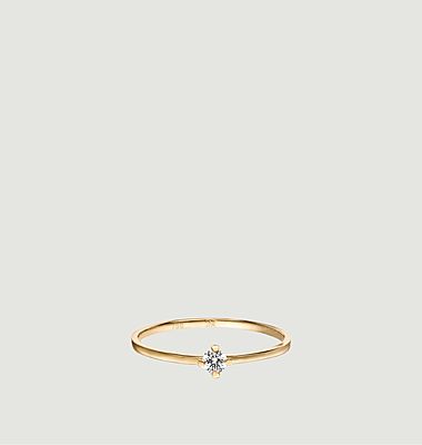 Golden ReMind mini solitaire ring