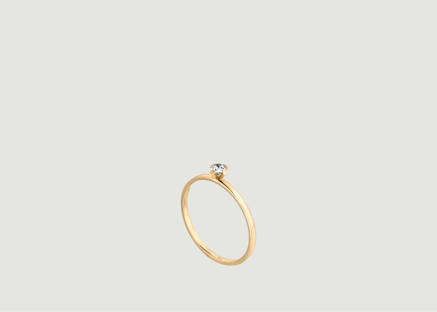 Golden ReMind mini solitaire ring - Maren Jewellery