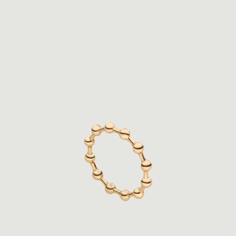Sphere bead ring gold - Maren Jewellery