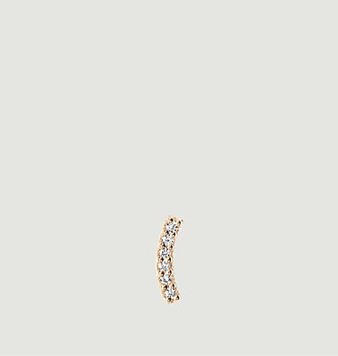 Piercing Diamant-Halbmond in Gold