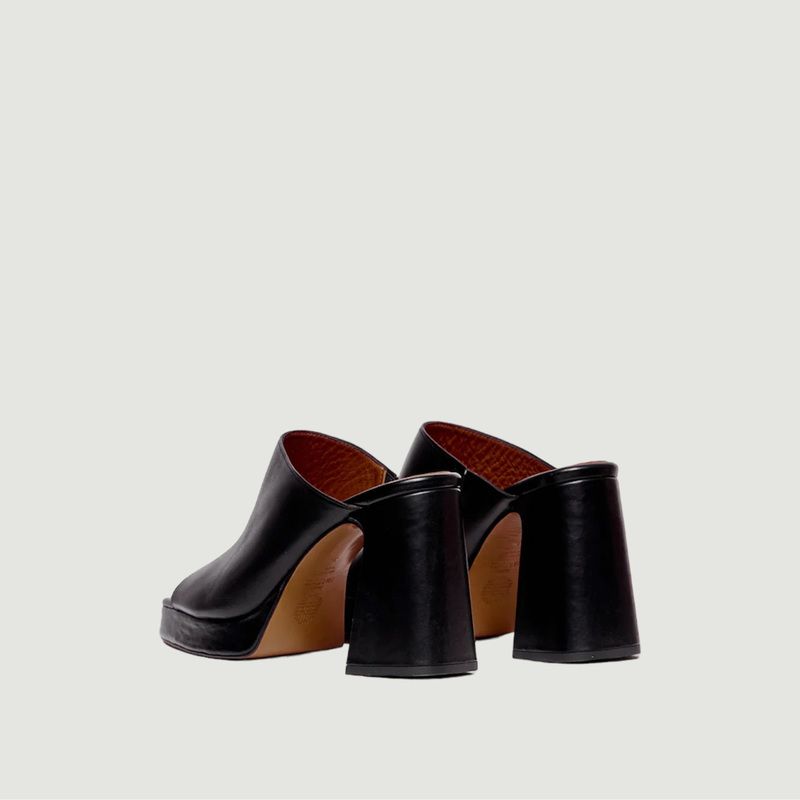 Alba platform mules in leather - Souliers Martinez