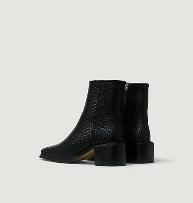 Bottines en cuir tissé - Auria 
