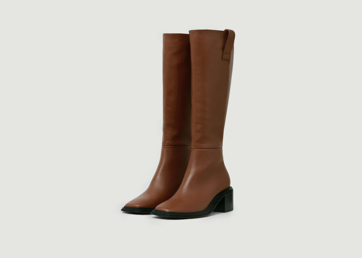 Leather Knee-High Boots - Olivia - Souliers Martinez
