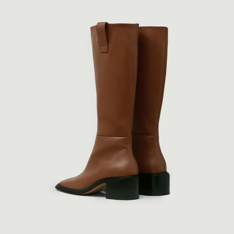 Leather Knee-High Boots - Olivia - Souliers Martinez