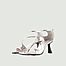 Dakota metallic leather heeled sandals - Souliers Martinez
