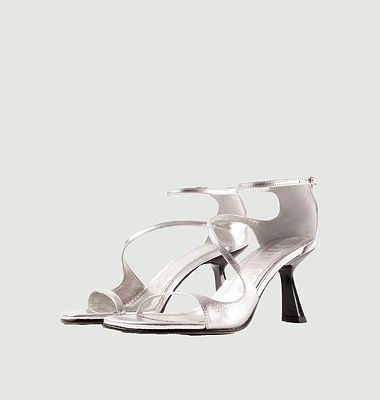 Dakota metallic leather heeled sandals
