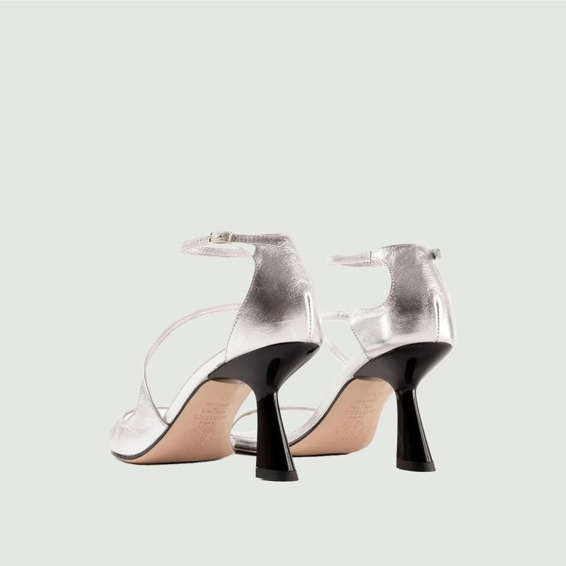 Dakota metallic leather heeled sandals - Souliers Martinez