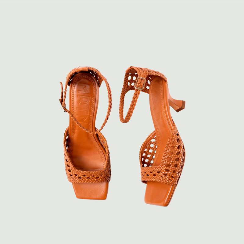 Veronica woven leather heeled sandals - Souliers Martinez
