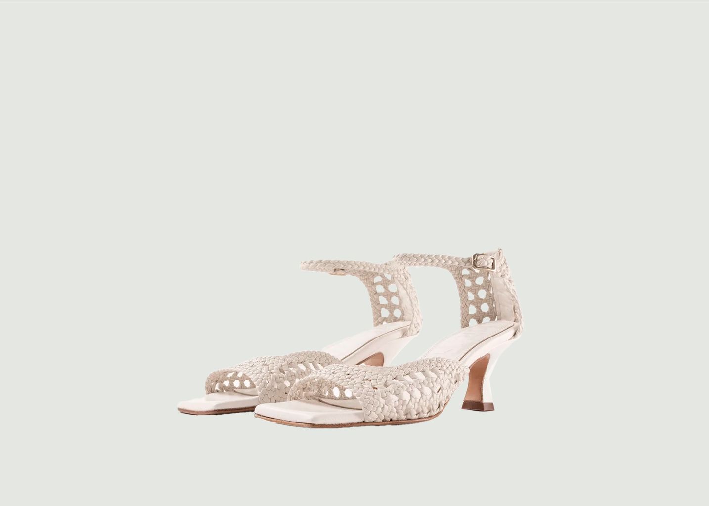 Veronica woven leather heeled sandals - Souliers Martinez