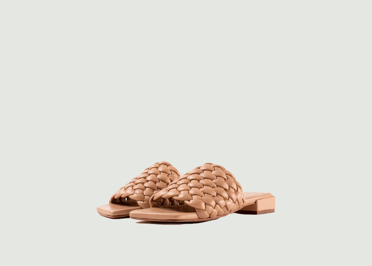 Aster flat mules in woven leather - Souliers Martinez