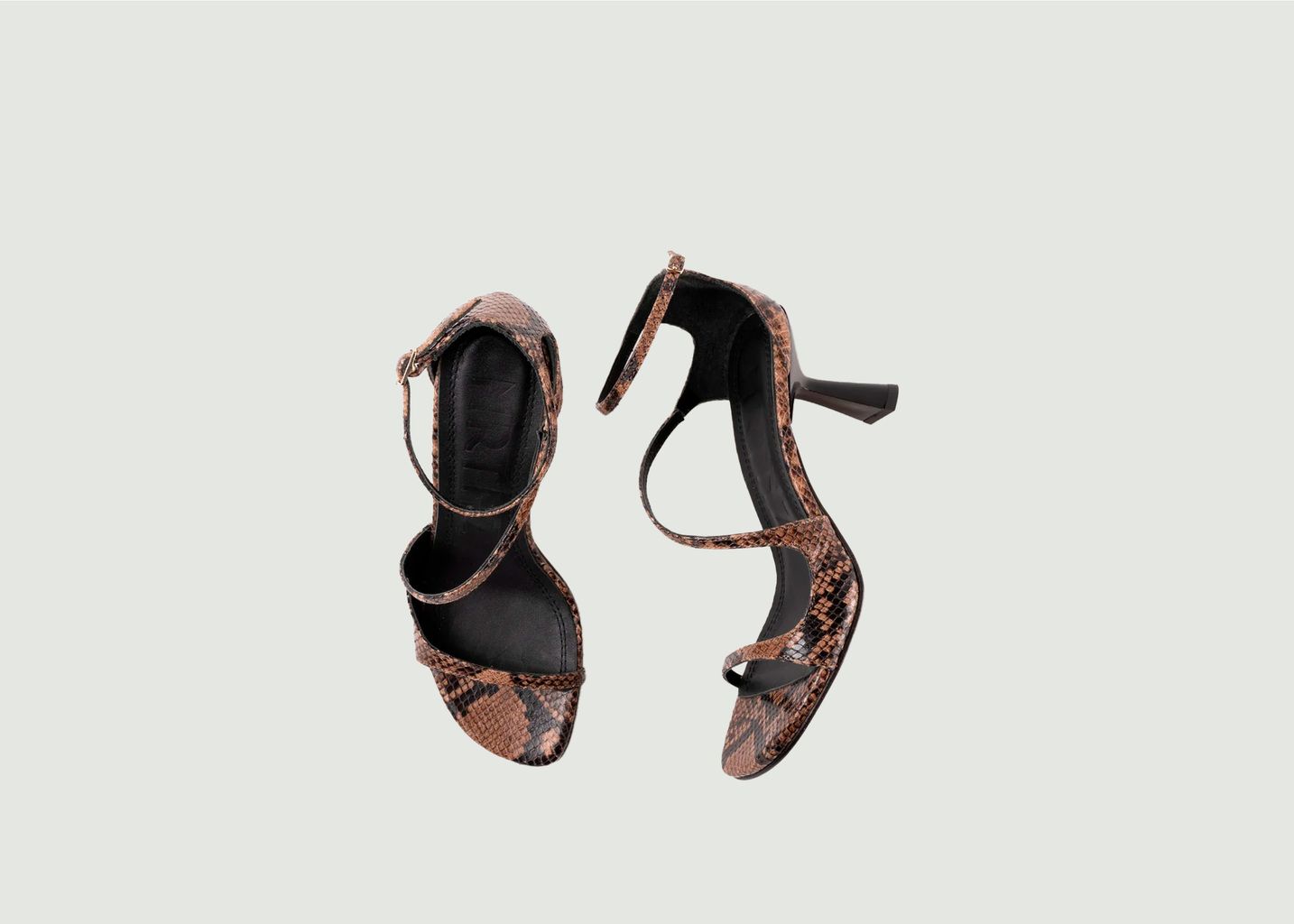 Sandales à talons en cuir effet python Dakota - Souliers Martinez