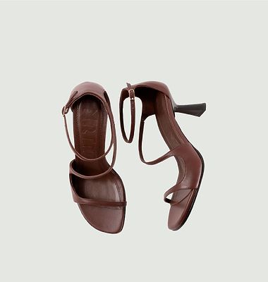 Dakota leather sandals with heels