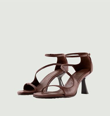 Dakota leather sandals with heels
