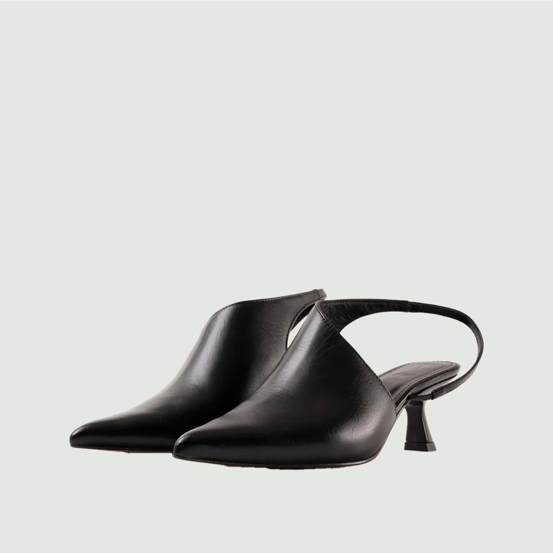 Greta leather closed-toe heeled sandals - Souliers Martinez