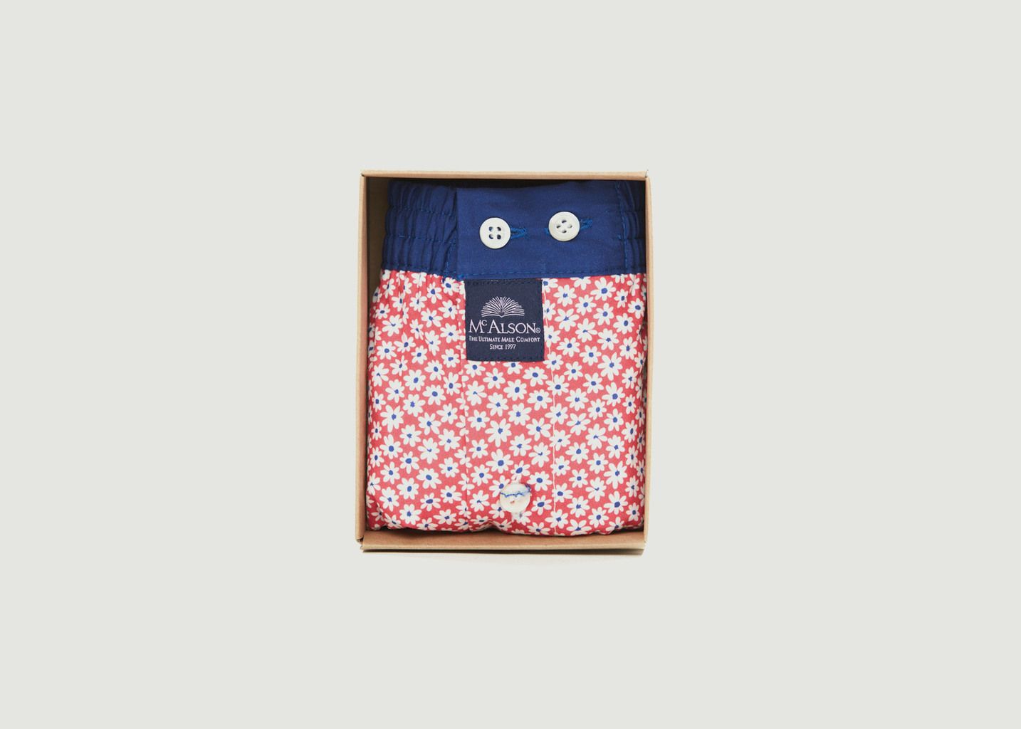 Flower print cotton boxer shorts - Mc Alson
