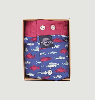 Fish printed boxer shorts