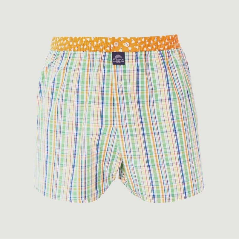 Tartan plaid cotton boxer shorts - Mc Alson