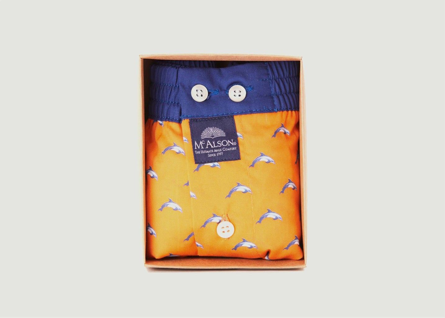 Caleçon en coton motif dauphins - Mc Alson