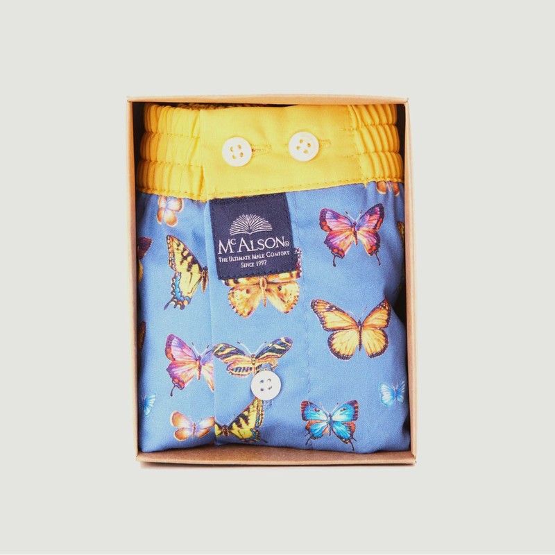 Butterfly printed cotton briefs - Mc Alson