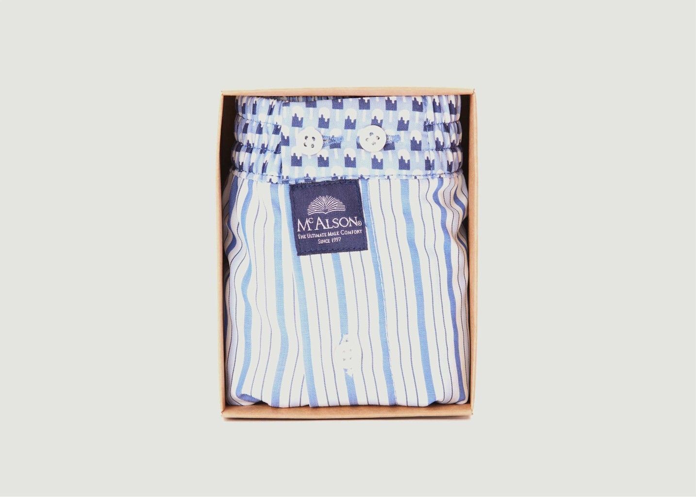 Striped cotton briefs with fancy belt - Mc Alson
