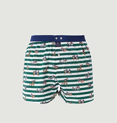 Cotton boxer shorts with pattern