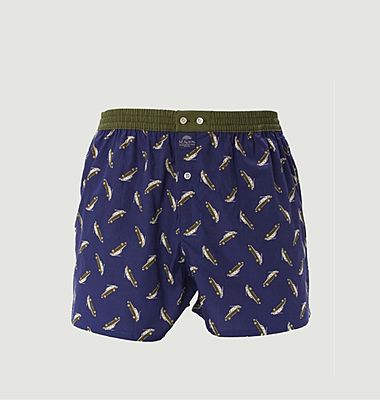 Cotton boxer shorts with car pattern