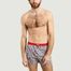Striped Cotton Boxer Shorts With Cars - Mc Alson