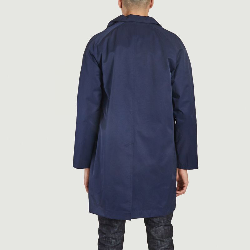 Single Breasted Mac Coat Navy - M.C. Overalls