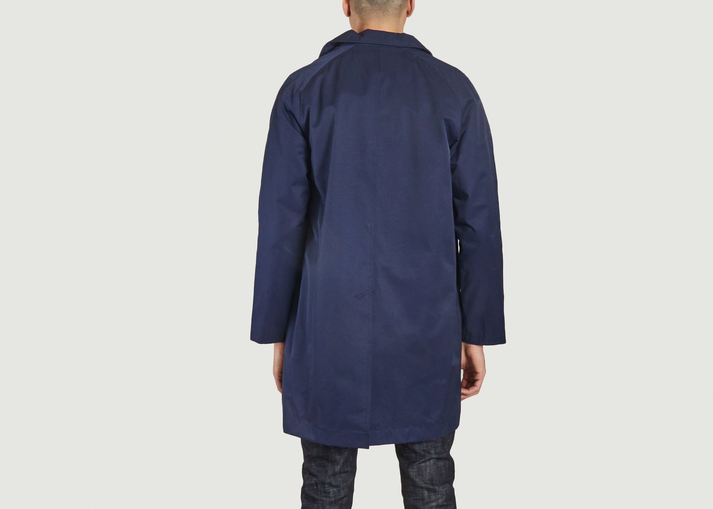 Single Breasted Mac Coat Navy - M.C. Overalls