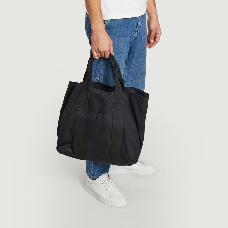 Tote bag with pocket in dyed denim - M.C. Overalls