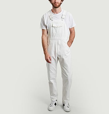 Tinted denim dungarees with pockets