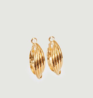 Gold plated creole earrings Zadig