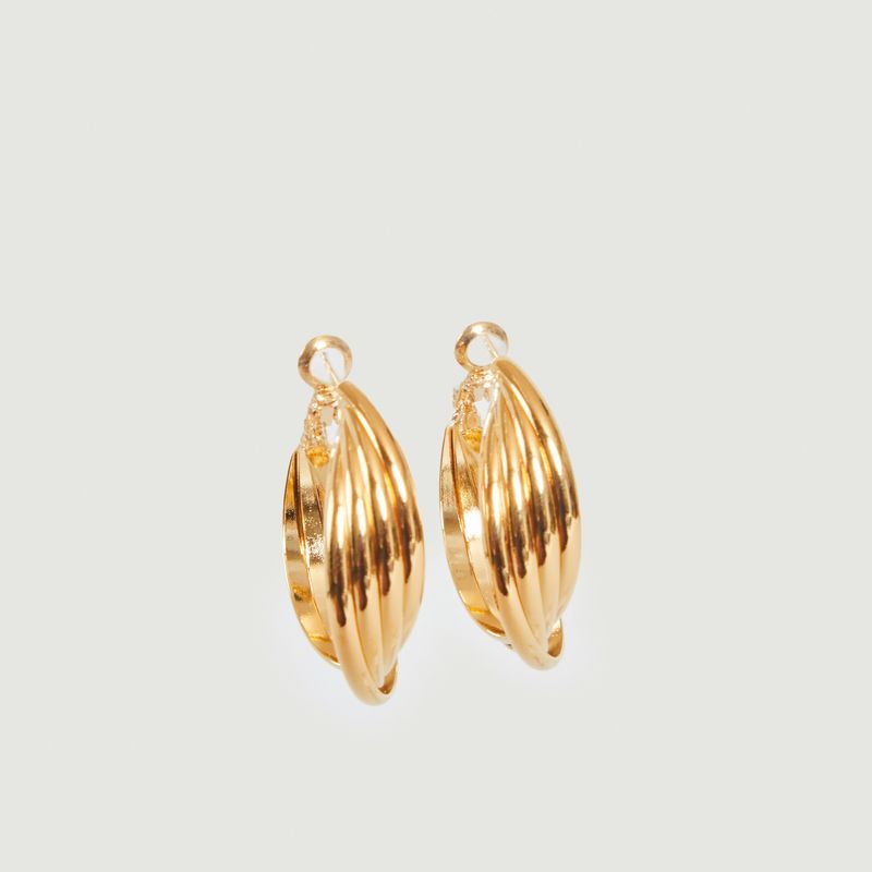Gold plated creole earrings Zadig - Medecine Douce