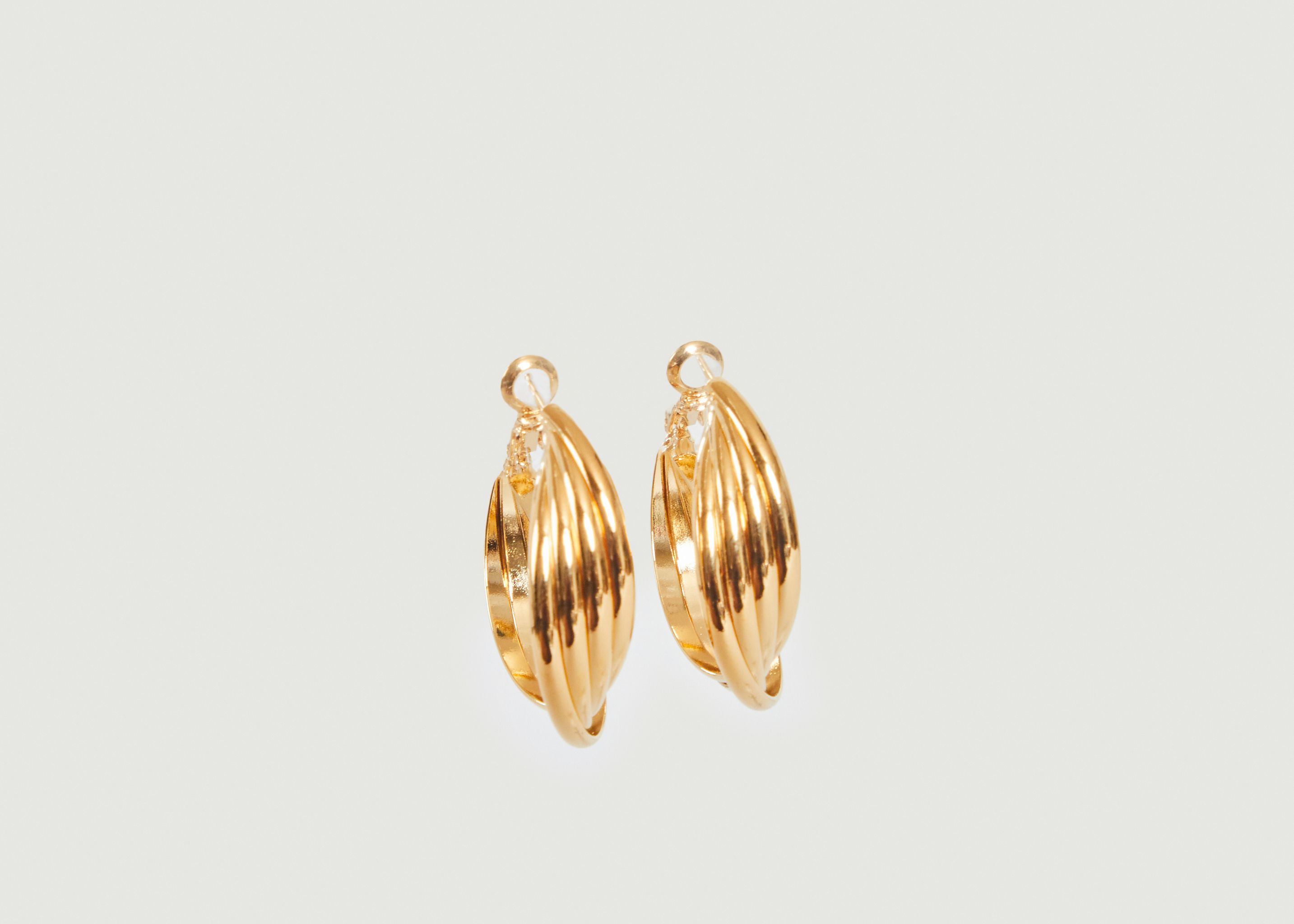 Gold plated creole earrings Zadig - Medecine Douce