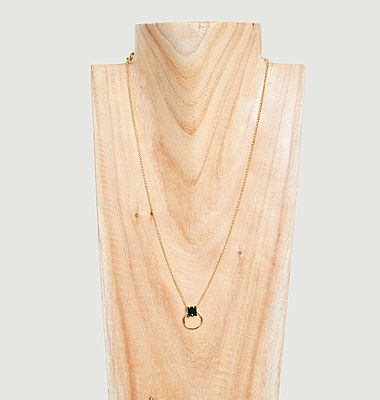 Thin necklace with Swarovski crystals pendant Zazie