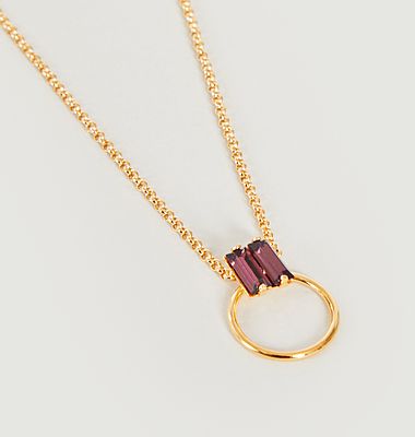 Thin necklace with Swarovski crystals pendant Zazie