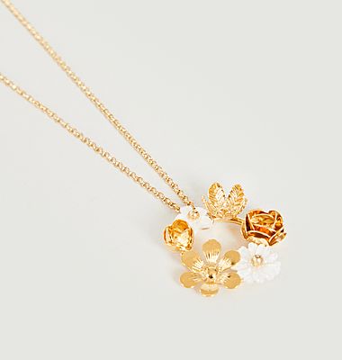 Thin necklace with flower pendant Zephir small