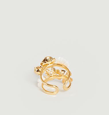 Verstellbarer goldplattierter Ring Zephir maxi