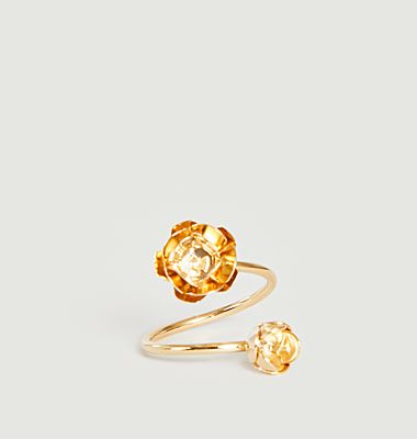 Verstellbarer goldplattierter Ring Zephir klein