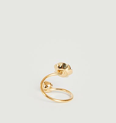 Verstellbarer goldplattierter Ring Zephir klein