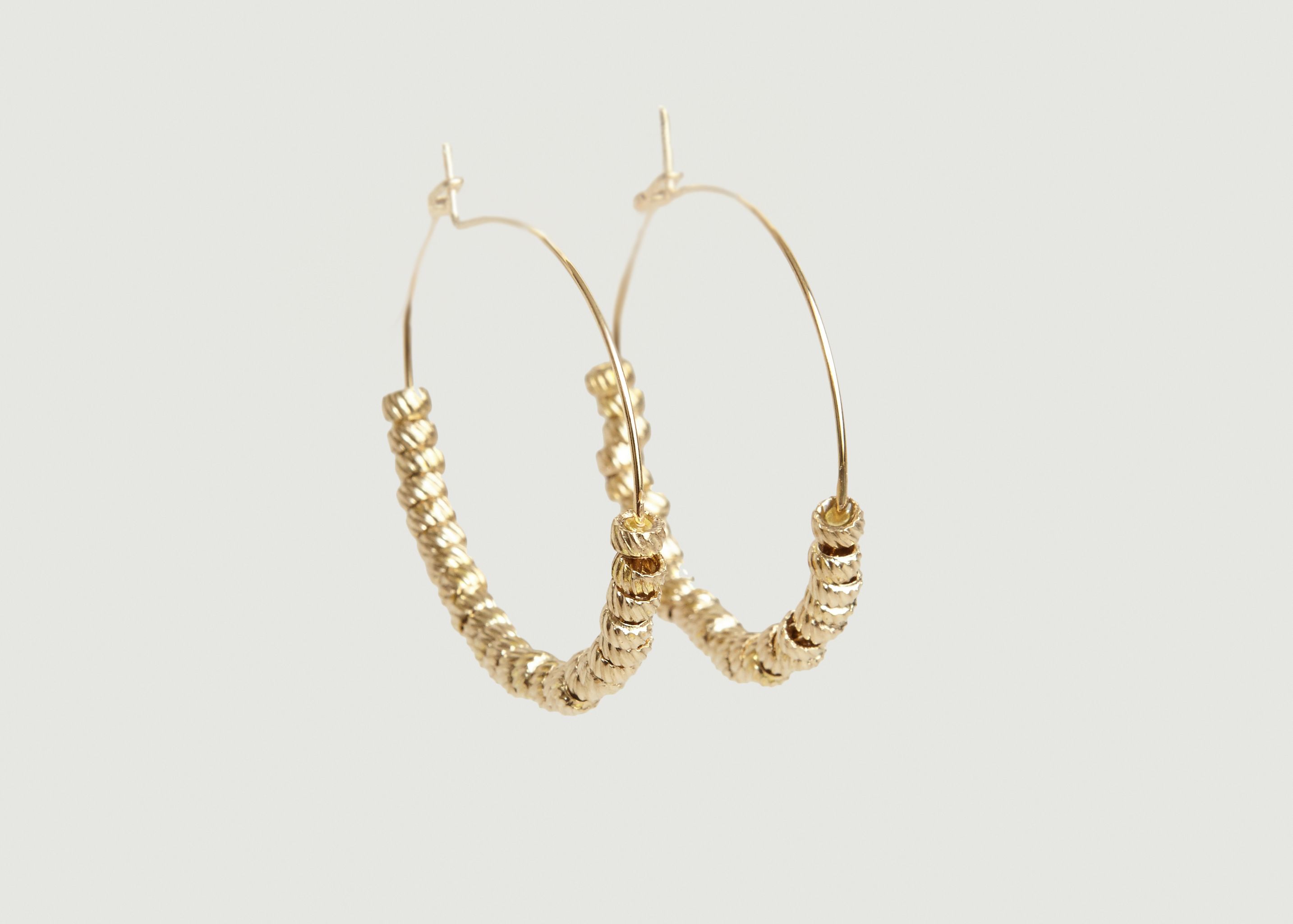 Éole Slim Hoop Earrings - 24 carat gold gilded – Polène