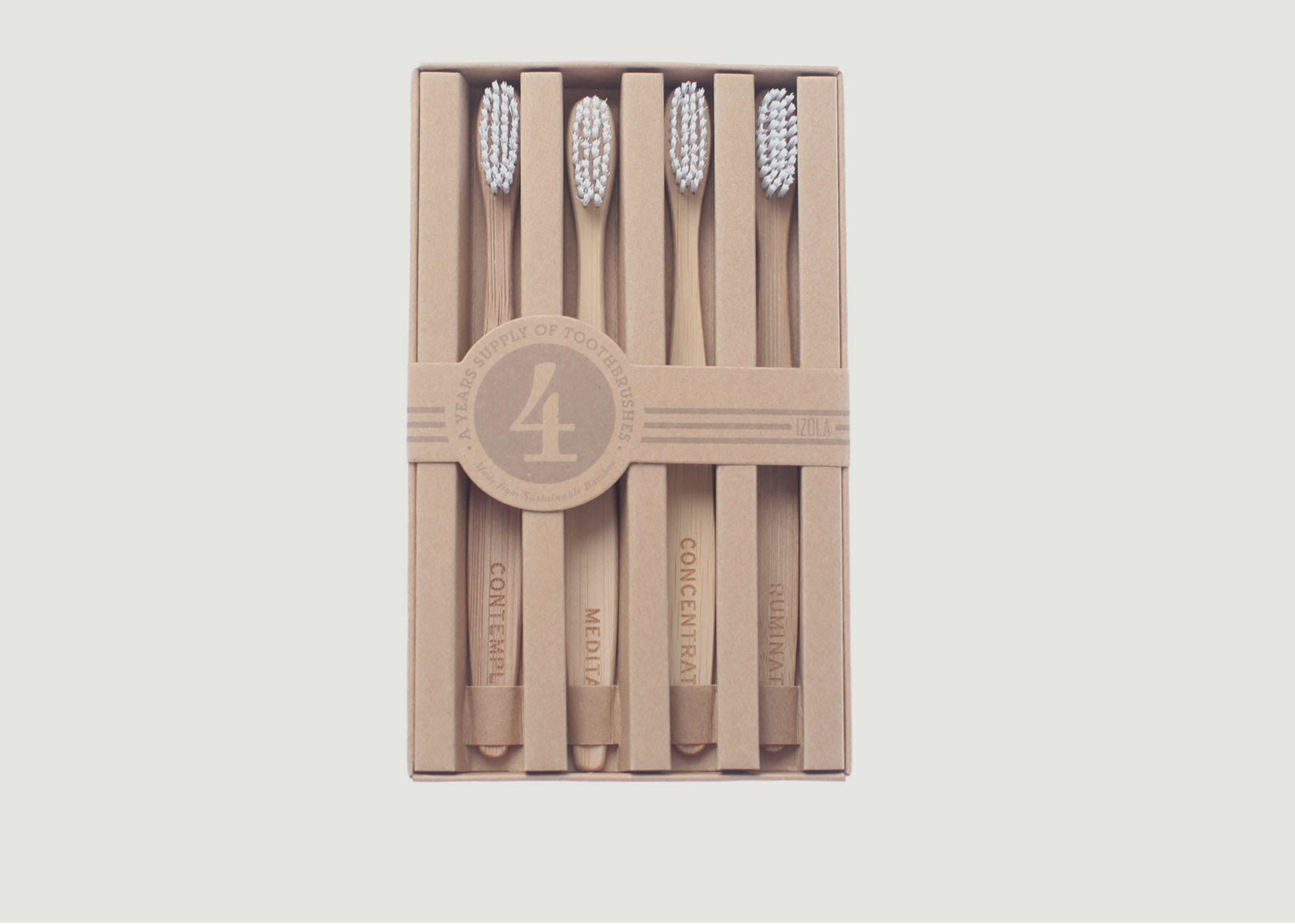 Bamboo Toothbrushes - Set of Four - Men's Society