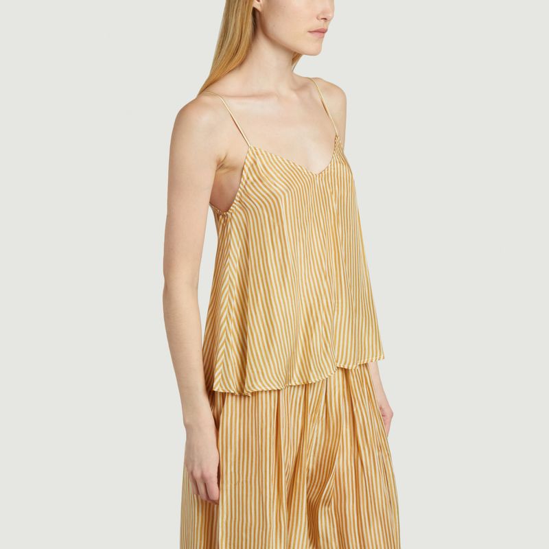 Herry Silk Striped Top - Mes Demoiselles