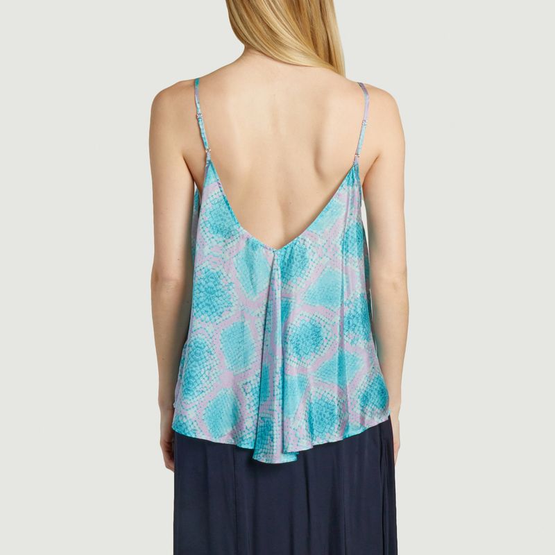 Sally geometric print silk top - Mes Demoiselles