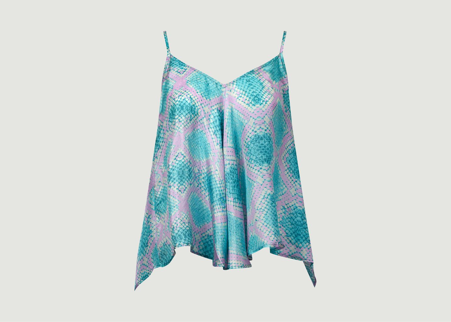Sally geometric print silk top - Mes Demoiselles