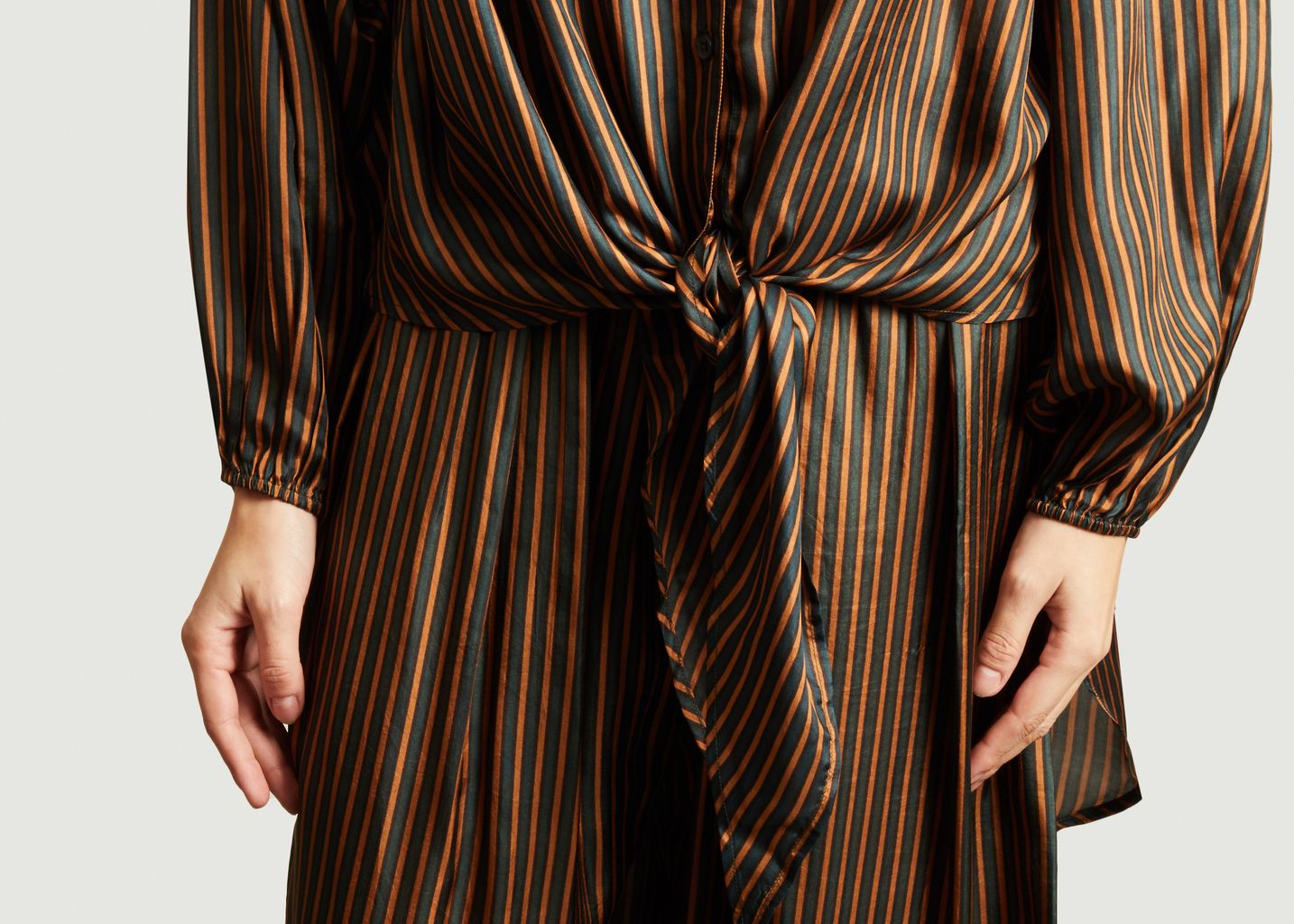 Striped silk oversize shirt - Mes Demoiselles